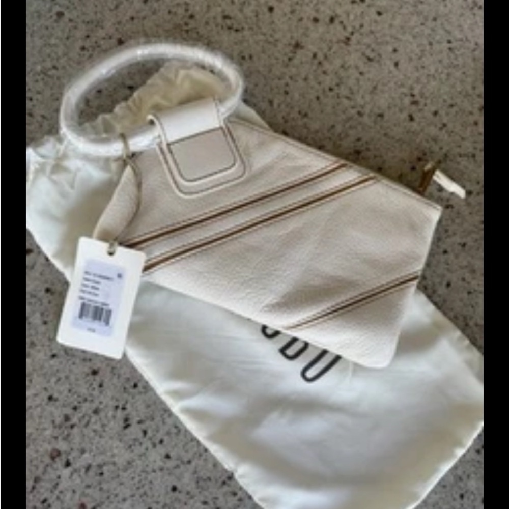 Elegant White Leather Clutch -NWT HOBO